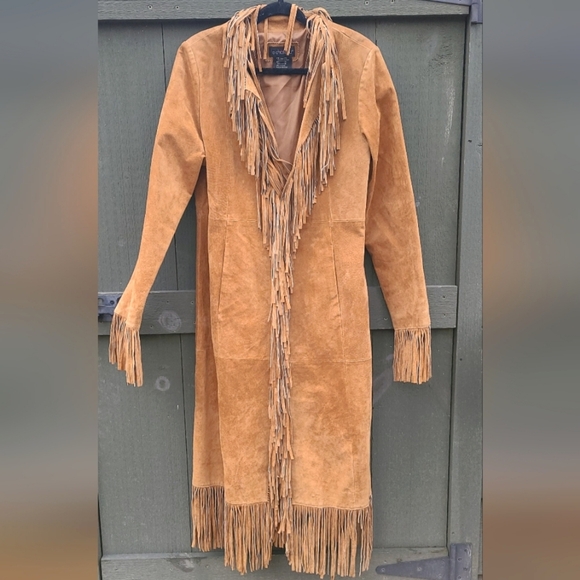 Vintage Jackets & Blazers - Vintage Leather Fringe Jacket